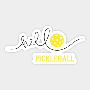 Hello pickleball Sticker